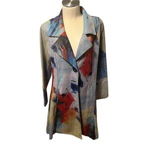 NWT RETRO 60S STYLE TRENCH JACKET BUTTON CLOSURE BELTED WAIST